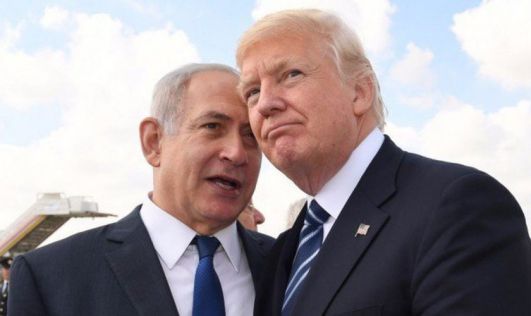 O primeiro-ministro israelense Benjamin Netanyahu e o presidente americano Donald Trump